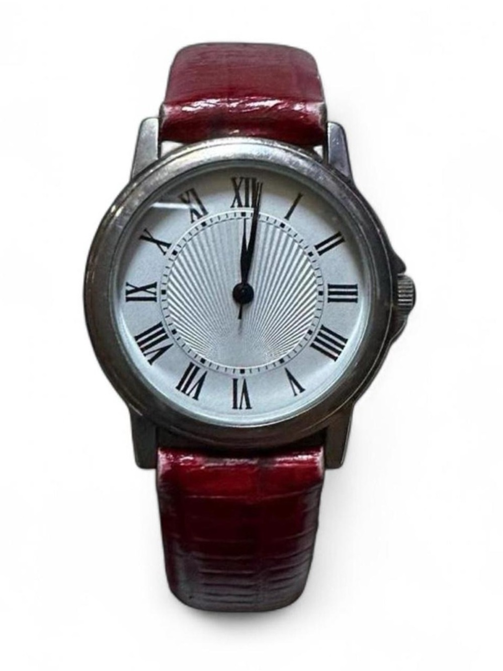 Classic Coldwater Creel analogue Watch with Burgundy Leather Strap